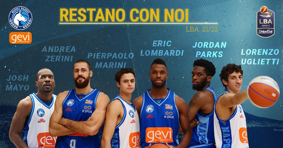 La GeVi Napoli Basket conferma 6 protagonisti della cavalcata vincente in Serie A